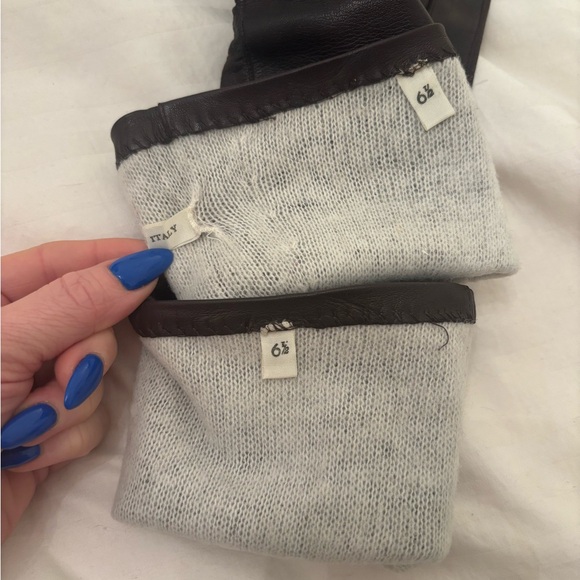 SOLD Vintage Brown Leather Gloves Size ~ 6.5 - Picture 9 of 9